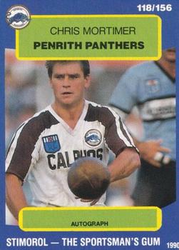 1990 Stimorol NRL #118 Chris Mortimer Front